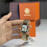 Buy Shop Tory Burch Robinson White Dial Gold Steel Strap Watch for Women - TBW1500 USA Online