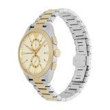 Buy Shop Emporio Armani Elegant Chronograph Cream Dial Two Tone Steel Strap Watch for Men - AR11605 USA Online