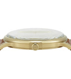 Buy Shop Emporio Armani Minimalist Quartz Gold Dial Brown Leather Strap Watch for Men - AR11610 USA Online