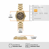 Buy Shop Emporio Armani Federica Brown Dial Gold Steel Strap Watch for Women - AR11700 USA Online