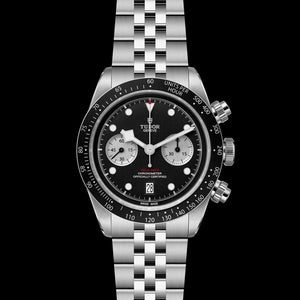 Buy Shop Tudor Black Bay Chrono Black Dial Silver Steel Strap Watch for Men - M79360N-0013 USA Online