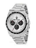 Buy Shop Maserati Velocità Chronograph Silver Dial Silver Steel Strap Watch for Men - R8873652006 USA Online