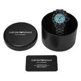 Buy Shop Emporio Armani Sea Explorer Turquoise Blue Dial Black Steel Strap Watch for Men - AR60084 USA Online
