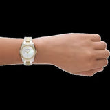 Buy Shop Emporio Armani Federica Mother of Pearl Dial Two Tone Steel Strap Watch for Women - AR11559 USA Online