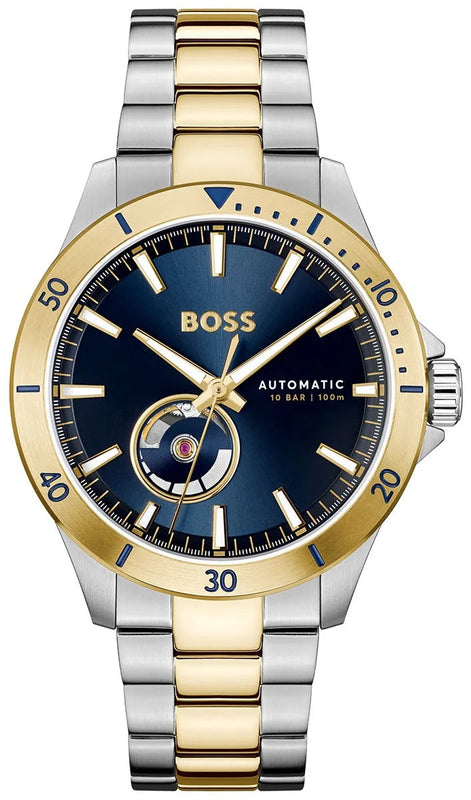 Buy Shop Hugo Boss Troper Chronograph Automatic Blue Dial Two Tone Steel Strap Watch for Men - 1514201 USA Online