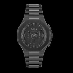 Buy Shop Hugo Boss Taper Chronograph Black Dial Black Steel Strap Watch for Men - 1514088 USA Online