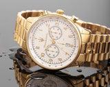 Buy Shop Maserati Tradizione Chronograph White Dial Gold Steel Strap Watch for Men - R8873646003 USA Online