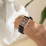 Buy Shop Emporio Armani Genni Silver Dial Black Leather Strap Watch for Women - AR11624 USA Online