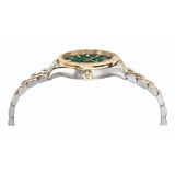 Buy Shop Versace Hellenyium Quartz Green Dial Two Tone Steel Strap Watch for Women - VEHU00420 USA Online