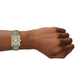 Buy Shop Emporio Armani Classic White Dial Green Leather Strap Watch for Women - AR11661 USA Online