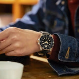 Buy Shop Citizen Mechanical Automatic Black Dial Black Leather Strap Watch for Men - NJ0176-10E USA Online