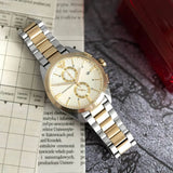 Buy Shop Emporio Armani Elegant Chronograph Cream Dial Two Tone Steel Strap Watch for Men - AR11605 USA Online