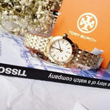 Buy Shop Tory Burch Whitney White Dial Gold Steel Strap Watch for Women - TBW8000 USA Online