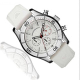 Buy Shop Emporio Armani Sportivo Chronograph White Dial White Rubber Strap Watch for Men - AR5947 USA Online