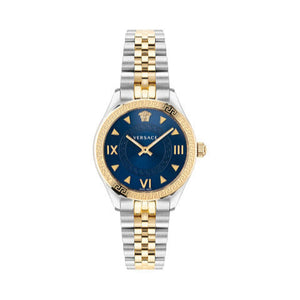 Versace Hellenyium Quartz Blue Dial Two Tone Steel Strap Watch for Women - VE2S00522