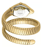 Buy Shop Just Cavalli Ornato Snake White Dial Gold Steel Strap Watch for Women - JC1L303M0025 USA Online