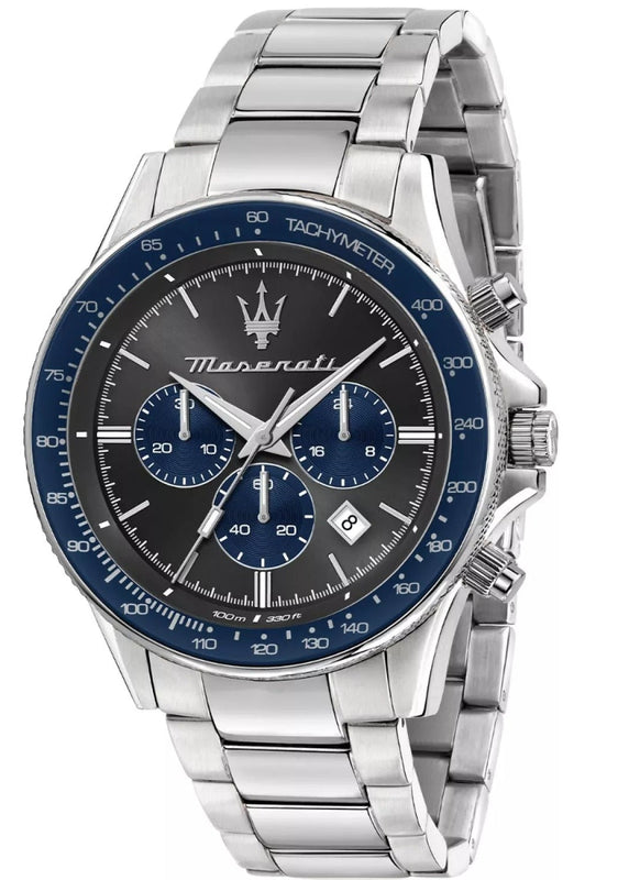 Buy Shop Maserati SFIDA Limited Edition Chronograph Grey Dial Silver Steel Strap Watch for Men - R8873640018 USA Online
