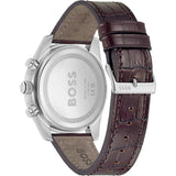 Buy Shop Hugo Boss Skytraveller Chronograph Blue Dial Brown Leather Strap Watch for Men - 1514194 USA Online