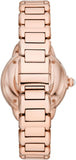 Buy Shop Emporio Armani Mia Meccanico Mother of Pearl Dial Rose Gold Steel Strap Watch for Women - AR60072 USA Online