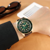 Buy Shop Citizen Mechanical Automatic Green Dial Brown Leather Strap Watch for Men - NJ0173-18X USA Online