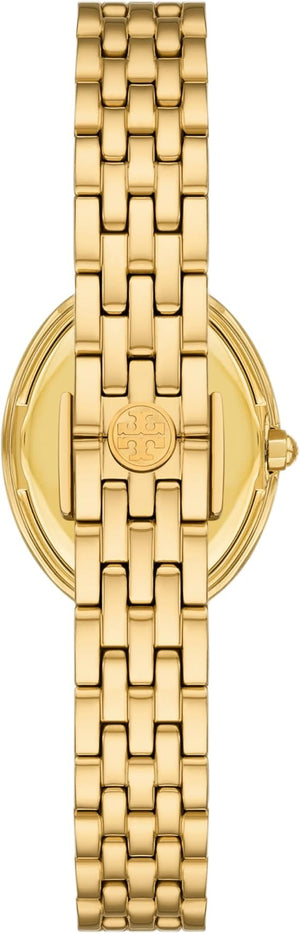 Buy Shop Tory Burch Oval White Dial Gold Steel Strap Watch for Women - TBW6032 USA Online