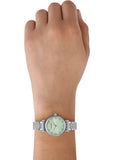Buy Shop Emporio Armani Gianni T Bar Green Dial Silver Steel Strap Watch for Women - AR11667 USA Online