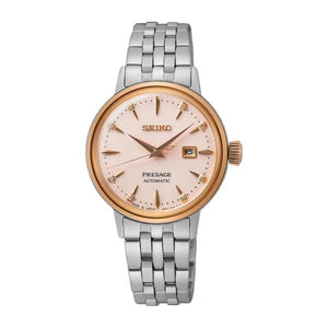 Buy Shop Seiko Presage Cocktail Time Automatic Diamonds White Dial Silver Steel Strap Watch for Women - SRE012J1 USA Online