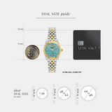 Buy Shop Versace V-Code Analog Turquoise Dial Two Tone Steel Strap Watch for Women - VE8I00524 USA Online