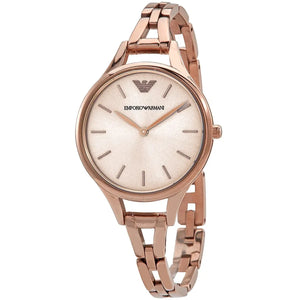 Buy Shop Emporio Armani Aurora Rose Gold Dial Rose Gold Steel Strap Watch for Women - AR11055 USA Online