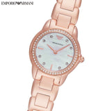 Buy Shop Emporio Armani Mia Mother of Pearl Dial Rose Gold Steel Strap Watch for Women - AR11671 USA Online