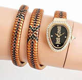 Buy Shop Just Cavalli Doppio Black Dial Multicolor Steel Strap Watch for Women - JC1L163M0065 USA Online