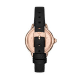 Buy Shop Emporio Armani Mia Mother of Pearl Dial Black Leather Strap Watch for Women - AR11598 USA Online