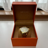 Buy Shop Tory Burch Collins Quartz White Dial Brown Leather Strap Watch for Women - TBW1202 USA Online