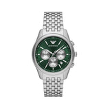 Buy Shop Emporio Armani Antonio Chronograph Green Dial Silver Steel Strap Watch for Men - AR11581 USA Online