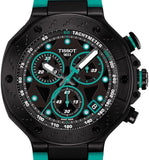 Buy Shop Tissot T Race Chronograph Black Dial Green Rubber Strap Watch for Men - T141.417.37.051.01 USA Online