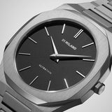 Buy Shop D1 Milano Ultra Thin Matte Black Dial Silver Steel Strap Watch for Men - D1-UTBJ40 USA Online