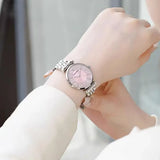 Buy Shop Emporio Armani Gianni T-Bar Pink Dial Silver Steel Strap Watch for Women - AR11686 USA Online