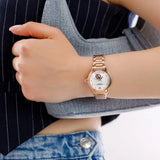 Buy Shop Emporio Armani Mia Meccanico Mother of Pearl Dial Rose Gold Steel Strap Watch for Women - AR60072 USA Online