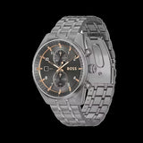 Buy Shop Hugo Boss Skytraveller Chronograph Gunmetal Grey Dial Grey Steel Strap Watch for Men - 1514153 USA Online