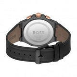 Buy Shop Hugo Boss Taper Chronograph Black Dial Black Leather Strap Watch for Men - 1514089 USA Online