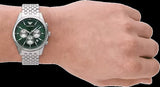 Buy Shop Emporio Armani Antonio Chronograph Green Dial Silver Steel Strap Watch for Men - AR11581 USA Online