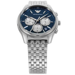 Buy Shop Emporio Armani Antonio Chronograph Blue Dial Silver Steel Strap Watch for Men - AR11582 USA Online