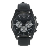 Buy Shop Emporio Armani Antonio Chronograph Black Dial Black Leather Strap Watch for Men - AR11583 USA Online