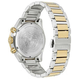 Buy Shop Versace Greca Dome Chronograph Green Dial Two Tone Steel Strap Watch for Men - VE6K00423 USA Online