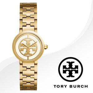 Buy Shop Tory Burch Reva Gold Dial Gold Steel Strap Watch for Women - TBW4011 USA Online