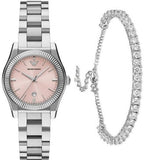 Buy Shop Emporio Armani Federica Pink Dial Silver Steel Strap Watch for Women - AR11658 USA Online