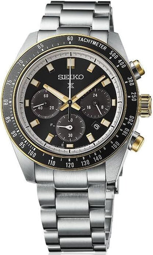 Buy Shop Seiko Prospex Speedtimer Solar Chronograph Black Dial Silver Steel Strap Watch for Men - SSC941 USA Online