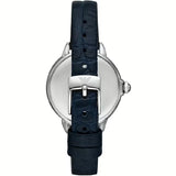 Buy Shop Emporio Armani Mia Moonphase Blue Dial Blue Leather Strap Watch for Women - AR11629 USA Online
