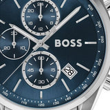 Buy Shop Hugo Boss Grand Prix Chronograph Blue Dial Silver Steel Strap Watch for Men - 1514226 USA Online