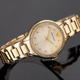 Buy Shop Emporio Armani Mia Crystals Gold Dial Gold Steel Strap Watch for Women - AR11609 USA Online